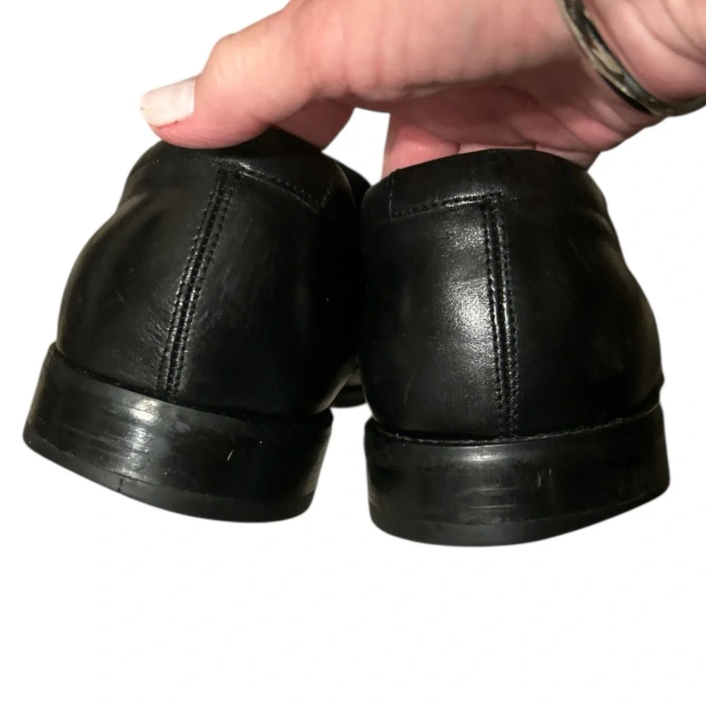 Gordon Rush Cole Black Leather Loafers Sz 13 Made In Italy Driving Shoes Slip On